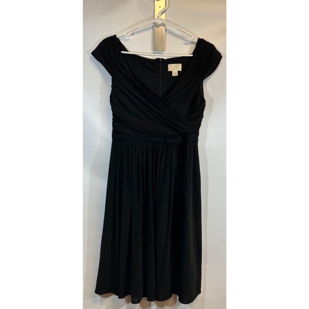 J. CREW MATILDA DRESS IN LIQUID JERSEY STYLE #41752 NAVY SZ 6 Black Cocktail D12